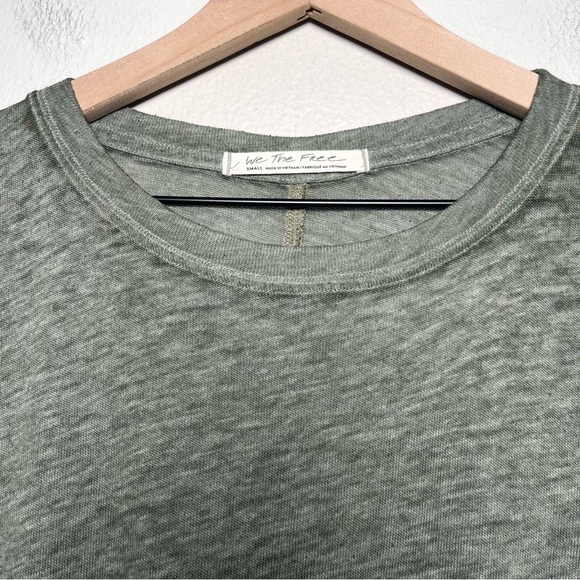 We the Free Green Shirt Small Green Vintage Wash Short Sleeve Oversized Boxy - Picture 4 of 8
